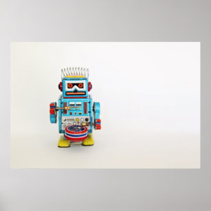 Póster Drummer Robot