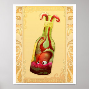 Póster Drunktopus