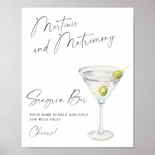 Póster Dry Martini Bridal ducha sangrienta bar (Frente)