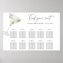 Póster Dry Martinis Cóctel Boda