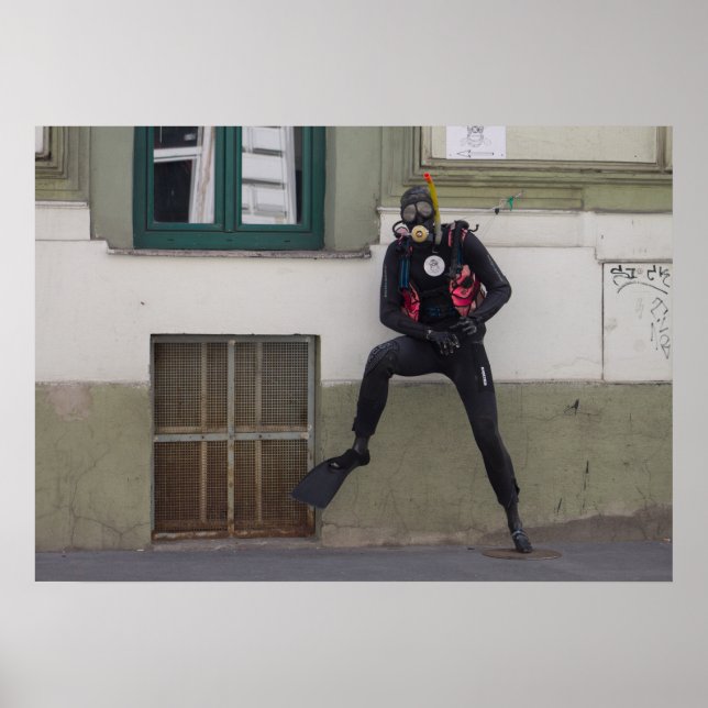 Póster Dry Scuba Diver (Frente)