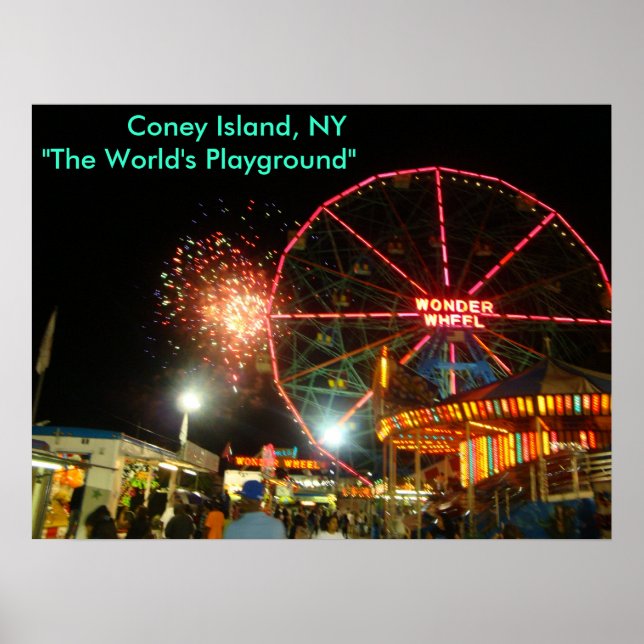 Póster DSC00279, Coney Island, NY "El mundo... (Frente)