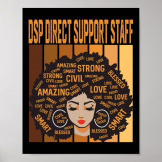 Póster Dsp Direct Support Staff Powerful Black History Mo