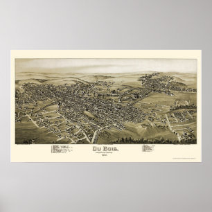 Póster Du Bois, Mapa Panorámico PA - 1895
