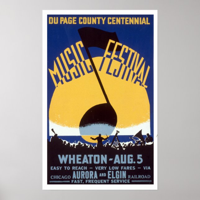 Póster Du Page County Centennial Music Festival WPA (Frente)