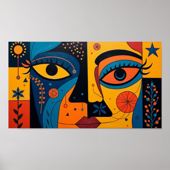 Póster Duality in Bloom: A Symphony of Sight and Symbol (Frente)