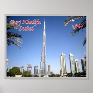 Póster Dubai - Burj Khalifa - El rascacielos más alto -
