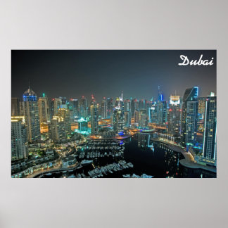 Póster Dubai, el horizonte de los Emiratos Árabes Unidos 