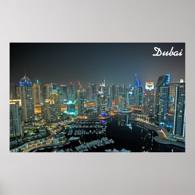 Póster Dubai, el horizonte de los Emiratos Árabes Unidos  (Frente)