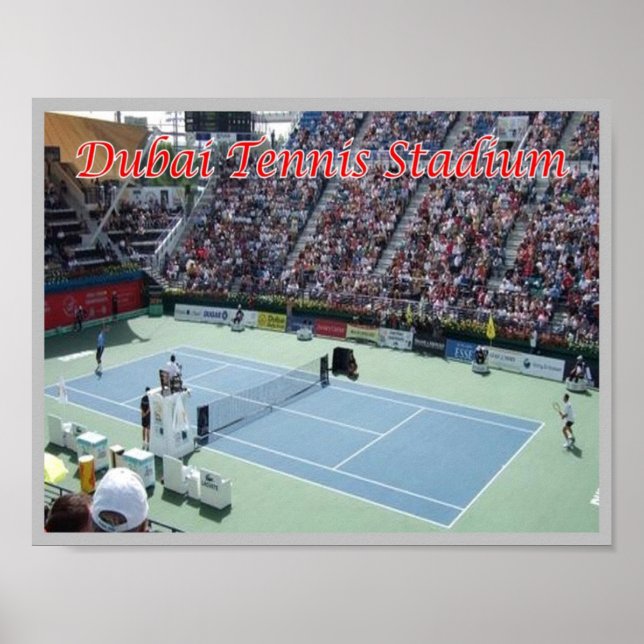 Póster Dubai - Estadio de Tenis - (Frente)