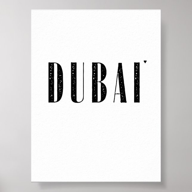 Póster Dubai - minimalistic typography poster (Frente)