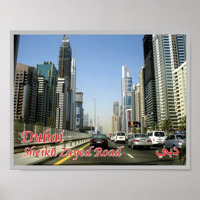 Póster Dubai - Sheikh Zayed Road - (Frente)