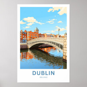 Póster Dublin Ireland Travel Print