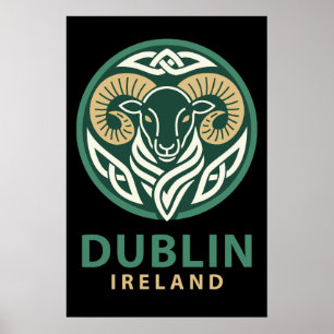Póster Dublín Irlanda Europa