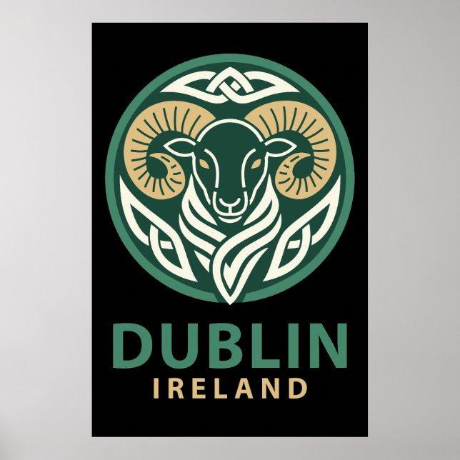 Póster Dublín Irlanda Europa (Frente)