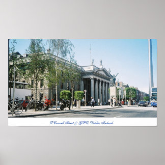 Póster Dublín, la capital de Irlanda, O'Connell Street