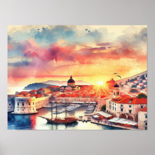 Póster Dubrovnik Croacia