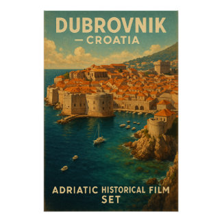 Póster Dubrovnik, Croacia – Costa Adriática.