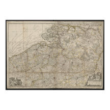 Ducado de Brabante con Mapa de Provincias Adyacent