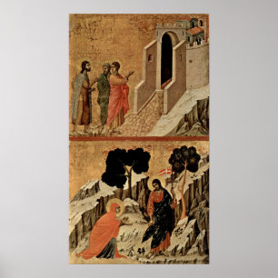 Póster Duccio de Buoninsegna - Cristo y María Magdalena