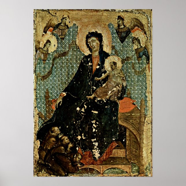 Póster Duccio de Buoninsegna - Madonna de Franciscanos (Frente)