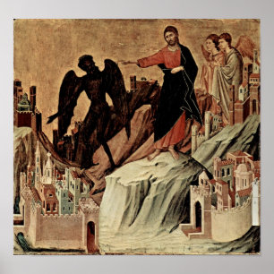 Póster Duccio de Buoninsegna - Tentación de Cristo