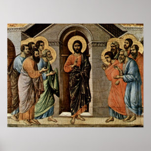 Póster Duccio di Buoninsegna - Cristo aparece a los