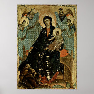 Póster Duccio di Buoninsegna - Madonna de franciscanos