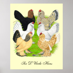 Póster D'Uccles Six Hens