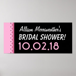 Póster DUCHA BRIDAL personalizado o B01 ROSA de cualquier