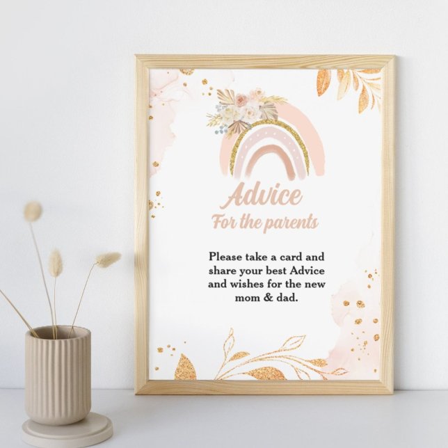 Póster Ducha de bebé Boho Rainbow Grass Rótulo de padres  (Subido por el creador)
