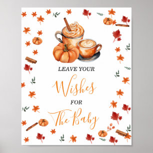 Póster Ducha de Bebé Brewing Pumpkin Spice Deja Tus Deseo