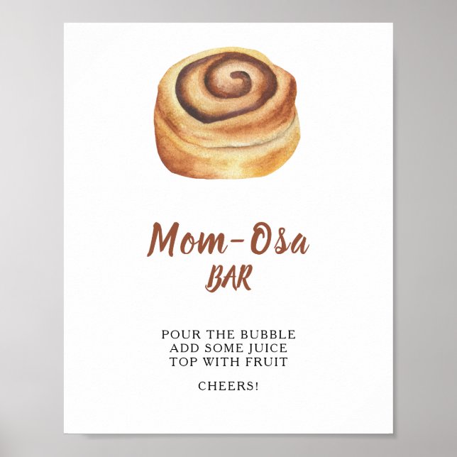 Póster Ducha de bebé Bun - Poster bar Mimosa (Frente)