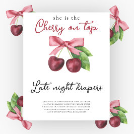 Póster Ducha de bebé con arco cereza Diabetes nocturnos