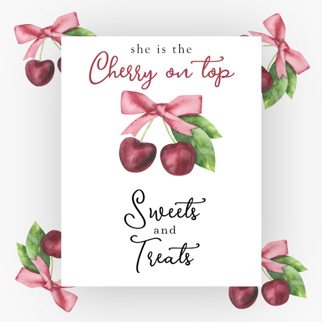 Póster Ducha de bebé con arco de cerezo Dulces y dulces (Subido por el creador)