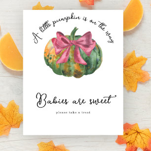 Póster Ducha de bebé con calabaza Los bebés son dulces