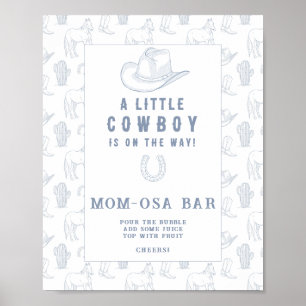 Póster Ducha de bebé Cowboy Bar Momosa