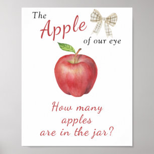 Póster Ducha de bebé de Apple - adivinen cuántas manzanas