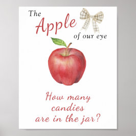 Póster Ducha de bebé de Apple - adivinen cuántos caramelo