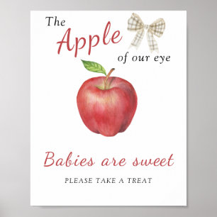 Póster Ducha de bebé de Apple - Los bebés son dulces