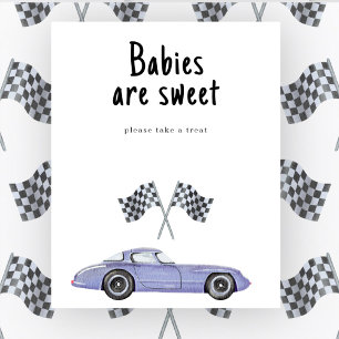 Póster Ducha de bebé de autos de raza - Los bebés son dul
