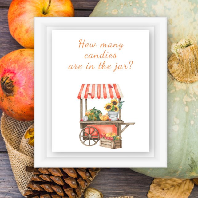 Póster Ducha de bebé de calabaza Adivina cuántos caramelo (Subido por el creador)