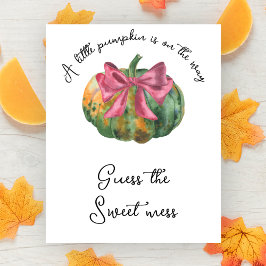 Póster Ducha de bebé de calabaza Adivina el dulce desorde