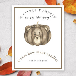 Póster Ducha de bebé de calabaza Adivinen cuántos dulces