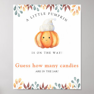 Póster Ducha de bebé de calabaza Adivinen cuántos dulces