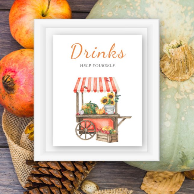 Póster Ducha de bebé de calabazas de otoño - bebidas (Subido por el creador)