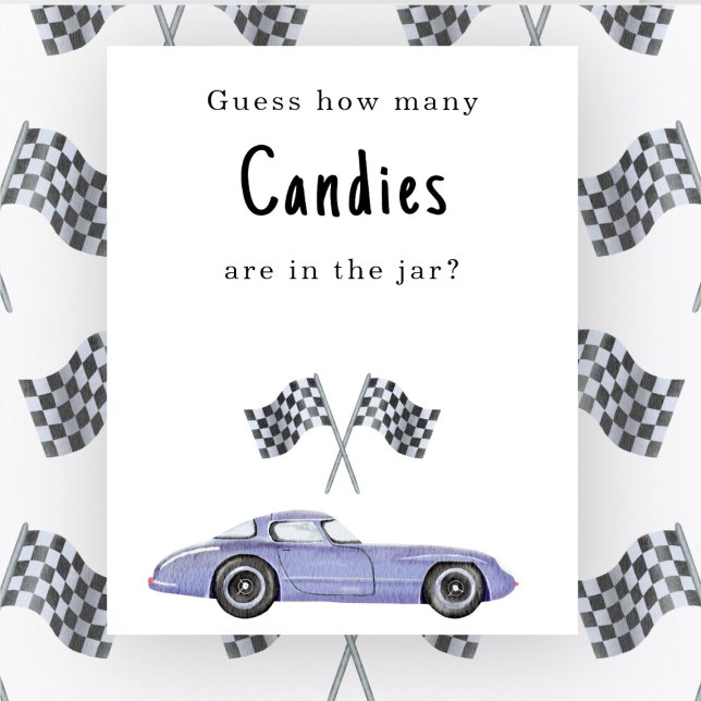 Póster Ducha de bebé de coche Adivina cuántos caramelos j (Subido por el creador)
