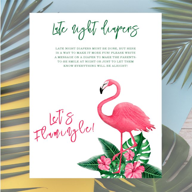 Póster Ducha de bebé de flamenco tropical Pañales de noch (Subido por el creador)