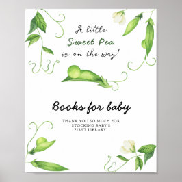 Póster Ducha de bebé de guisantes - libros para bebé