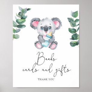 Póster Ducha de bebé de Koala - libros, tarjetas y regalo